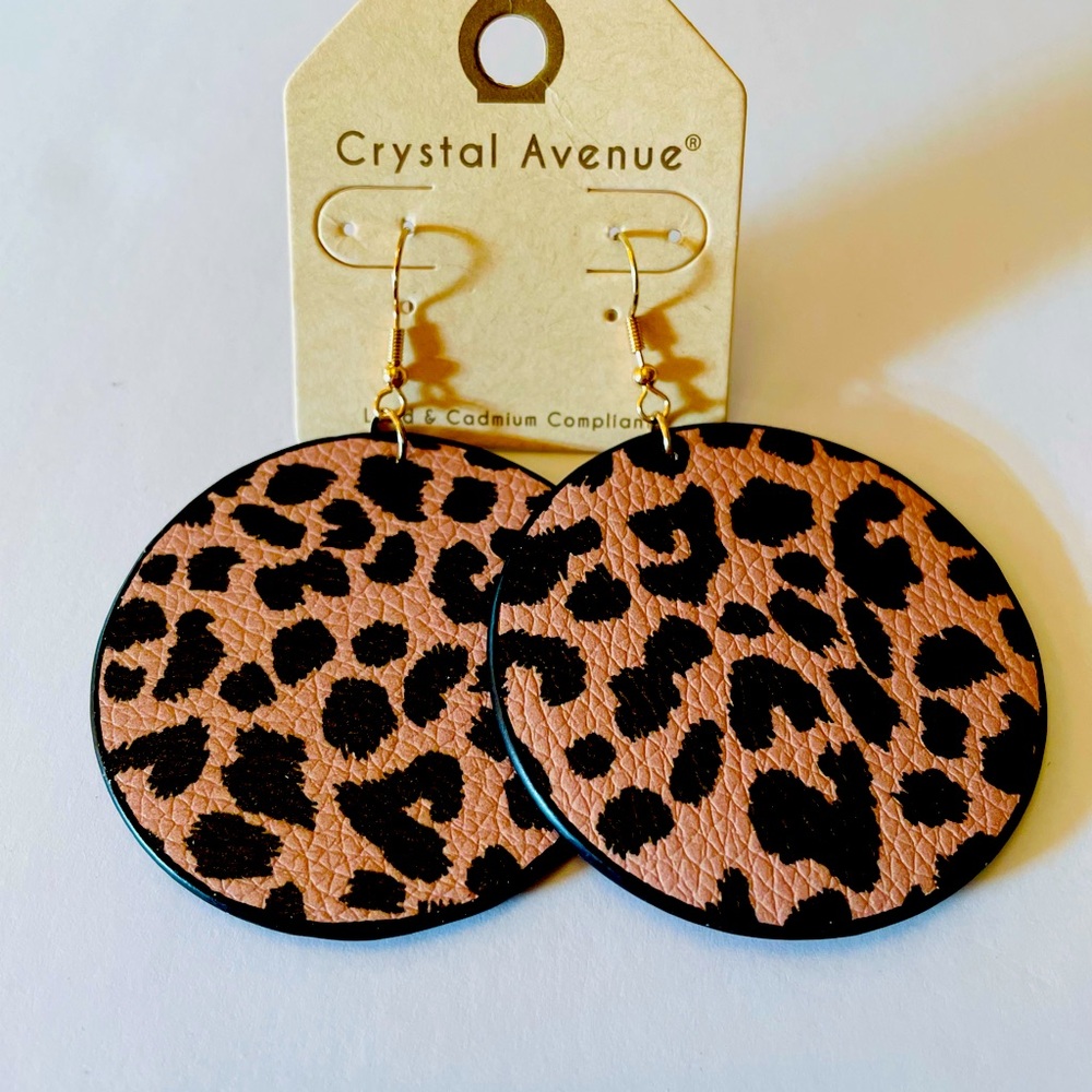 Crystal Avenue Leopard Print Earrings